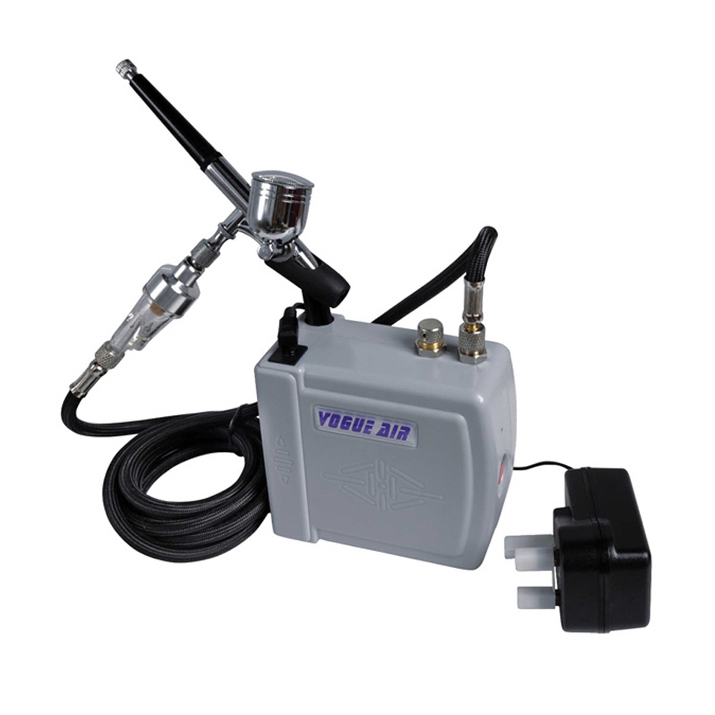 Complete 12V DC Mini Air Compressor & Air Brush Kit for Model Body Nail