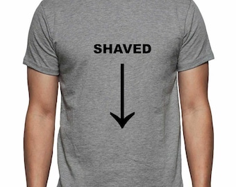 Shaved Down There Unisex Crew Neck T-Shirt T Shirt Tee Shirt Humour Funny Rude Shirt