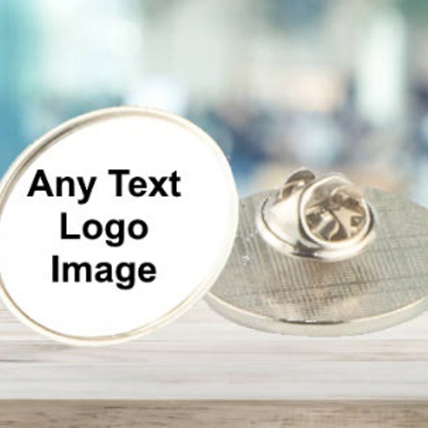 Custom Metal Lapel Pin Badge 25mm size Enamel Clasp Badge Personalised with Your Design Text or Logo