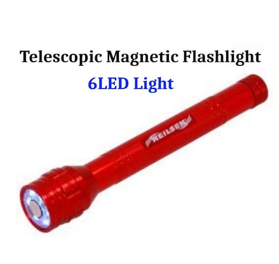 Telescopic flashlight with online magnet