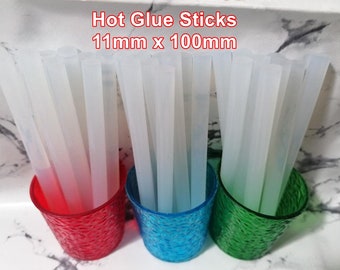 Hot Melt Glue Sticks suitable for Hot Glue Gun 11mm x 100mm Length Wood Ceramics Card Metal Projects Glue Stick Refills