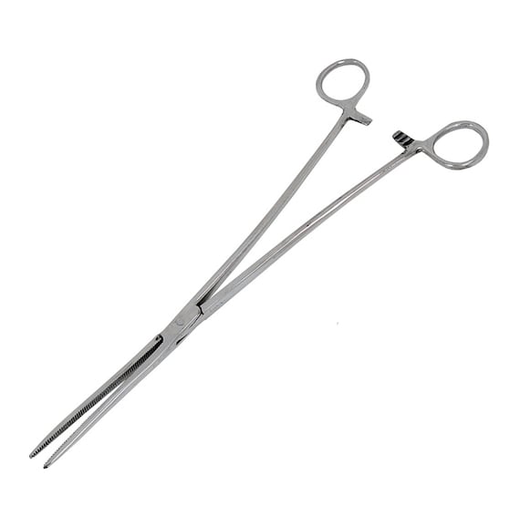 12 Inch 380mm Stainless Steel Straight Nose Hemostat Forceps Forcep  Ergonomic Hemostat Type Design for Holding Clamping & Removal of Items 