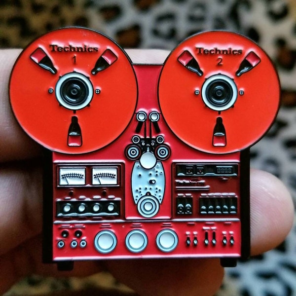 Limited Technics RS 1700 Vintage Reel R2R Enamel Pin (Red Ver)