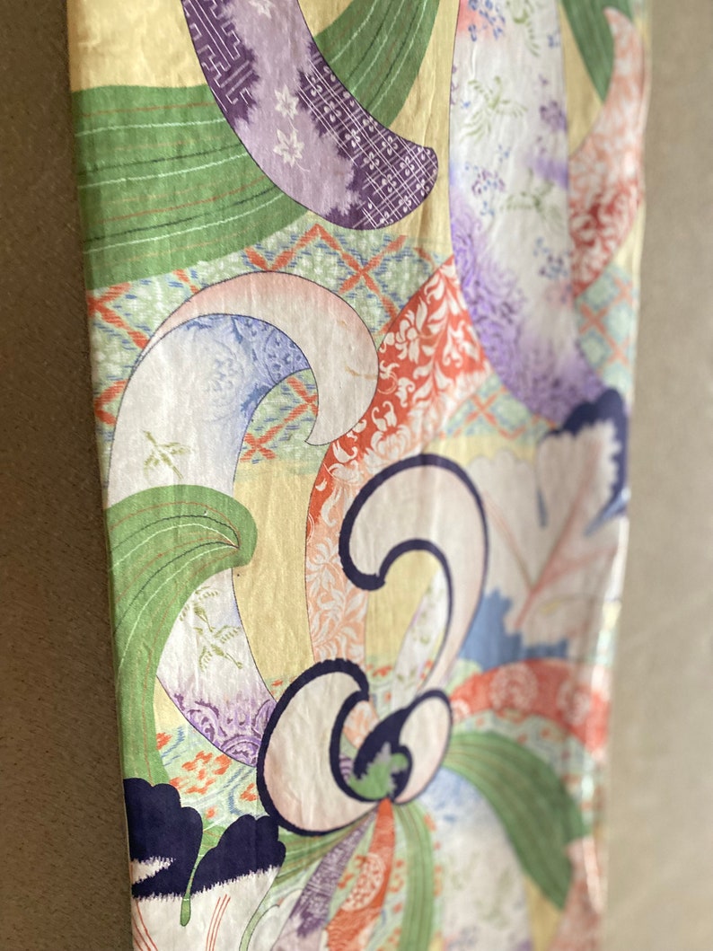 Antique Wall Hangings Japanese Style Minimal Tapestry Kimono Etsy