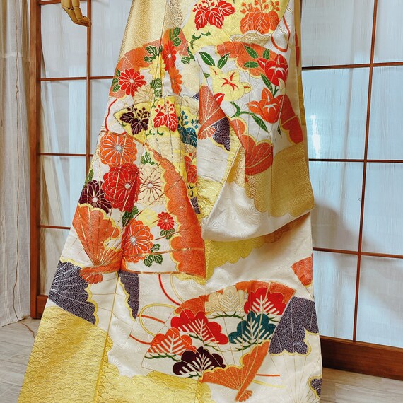 Authentic Kimono, MATERIAL, ANTIQUE, STAINS, Deco… - image 2