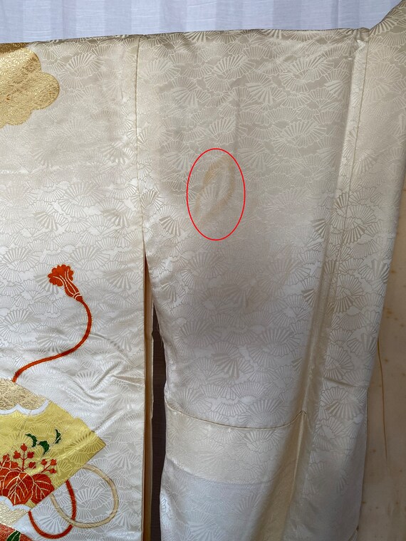 Authentic Kimono, MATERIAL, ANTIQUE, STAINS, Deco… - image 10