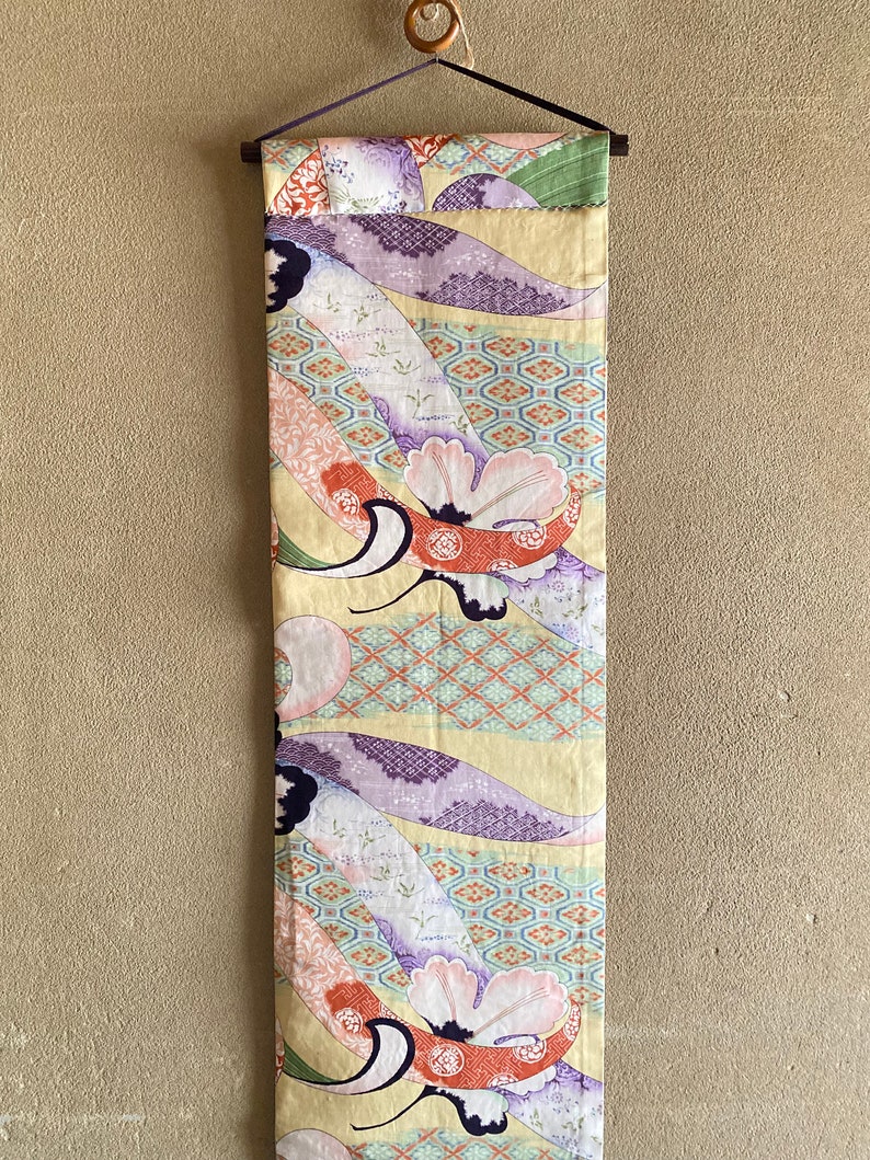 Antique Wall Hangings Japanese Style Minimal Tapestry Kimono Etsy