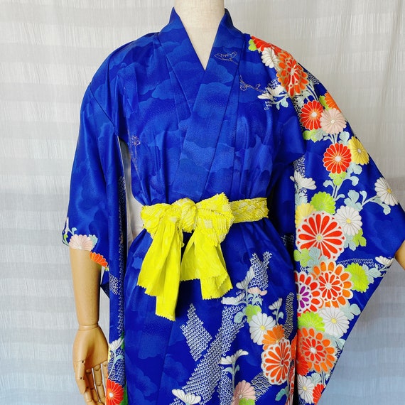 Silk Obijage Shibori,  Japanese Vintage and Old S… - image 9