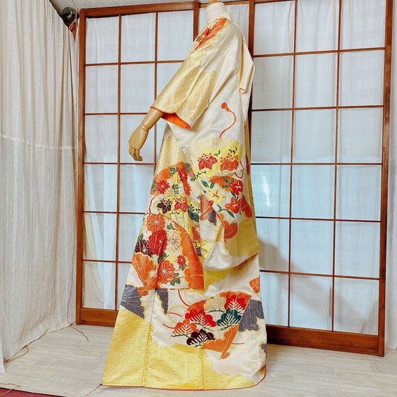 Authentic Kimono, MATERIAL, ANTIQUE, STAINS, Deco… - image 1