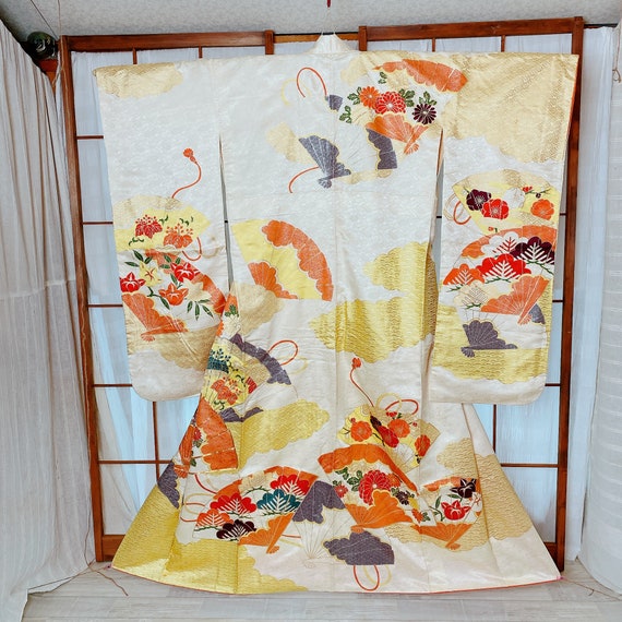 Authentic Kimono, MATERIAL, ANTIQUE, STAINS, Deco… - image 4