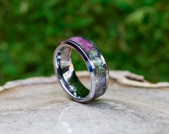 Turmalinring, Wolframring, Ehering, Verlobungsring, Ehering, Damenring, Herrenring, Versprechensring, individuell, handgemacht