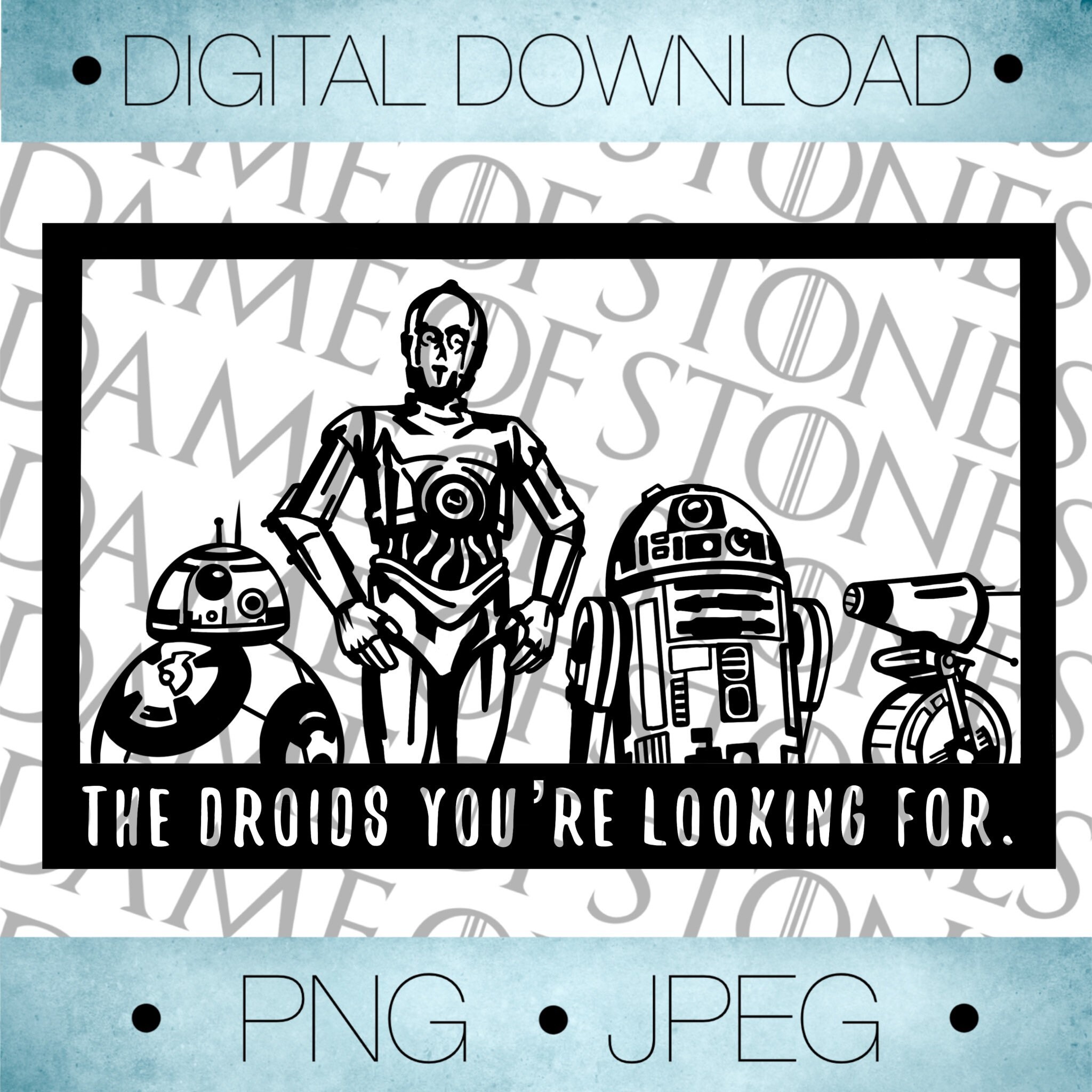 DROIDS Cut File Image Digital Download Transparent Background PNG and ...
