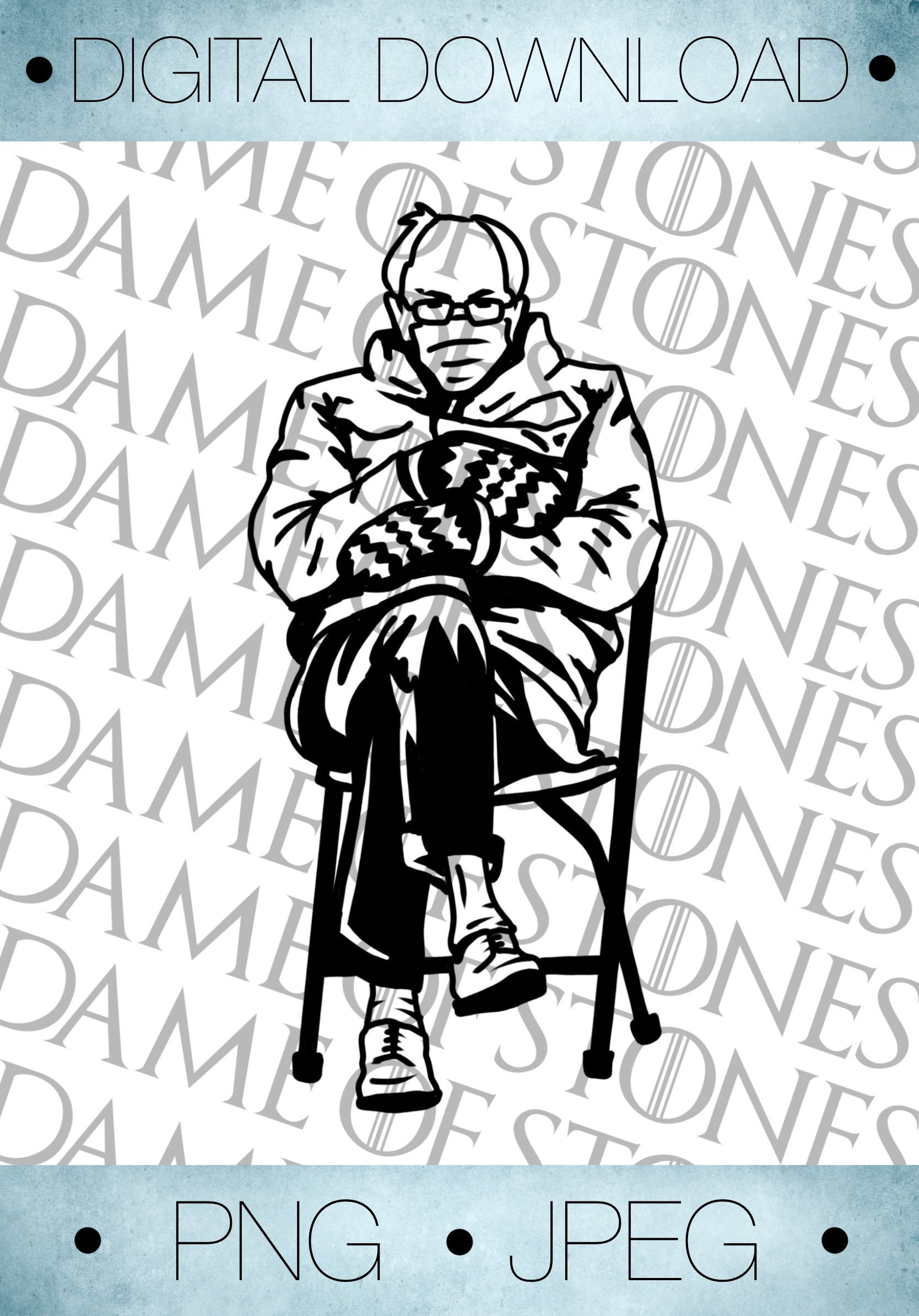 Bernie Meme Transparent Background PNG Image Digital Download Cricut ...
