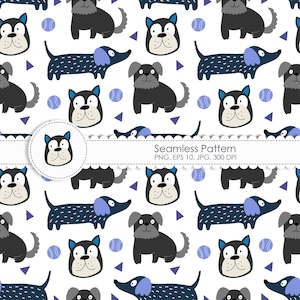 Dogs seamless pattern, seamless pattern, clipart dogs, seamless digital, animal seamless, fabric pattern, background pattern, dog pattern.