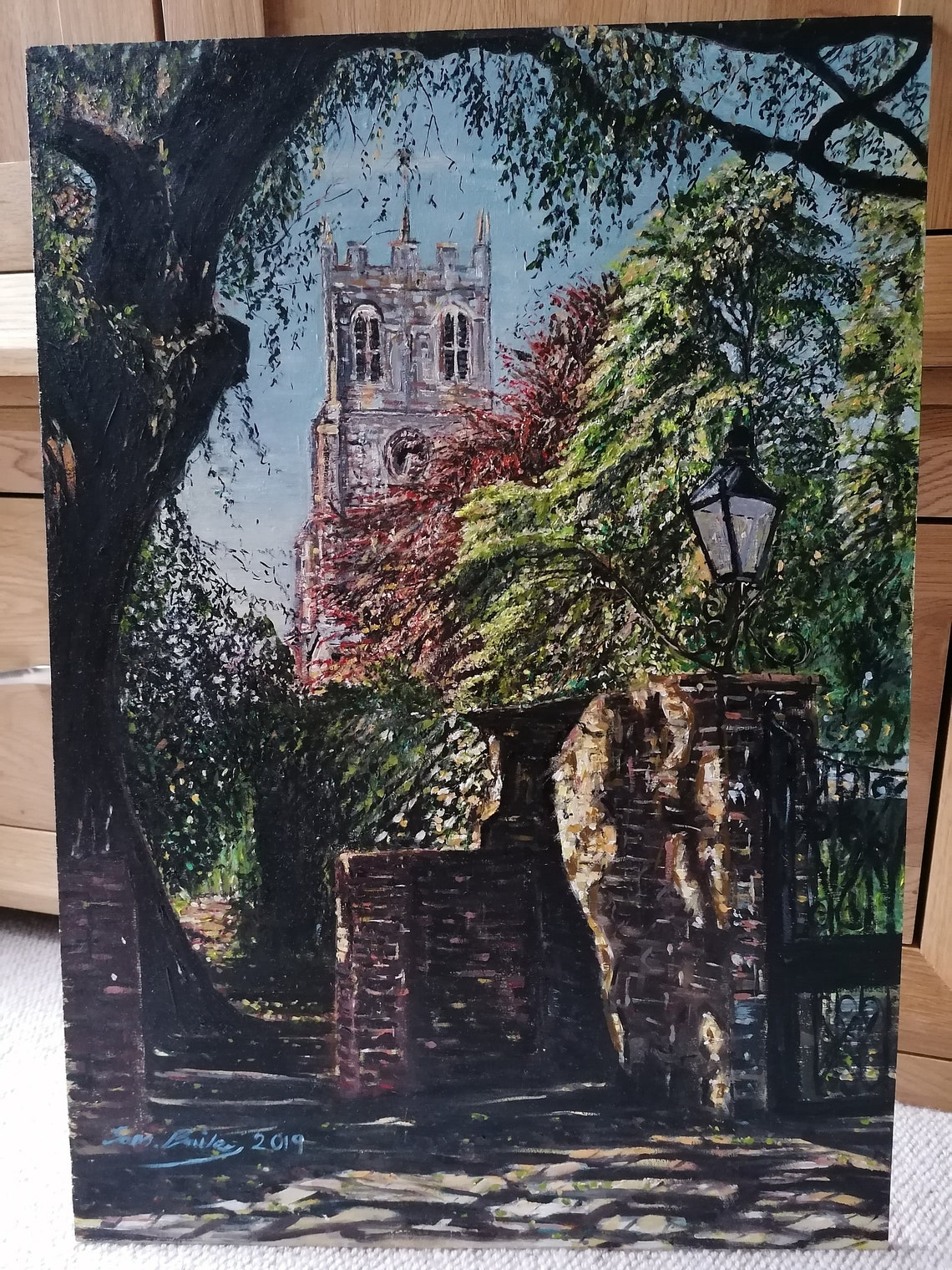 Christchurch Priory original Painting Etsy