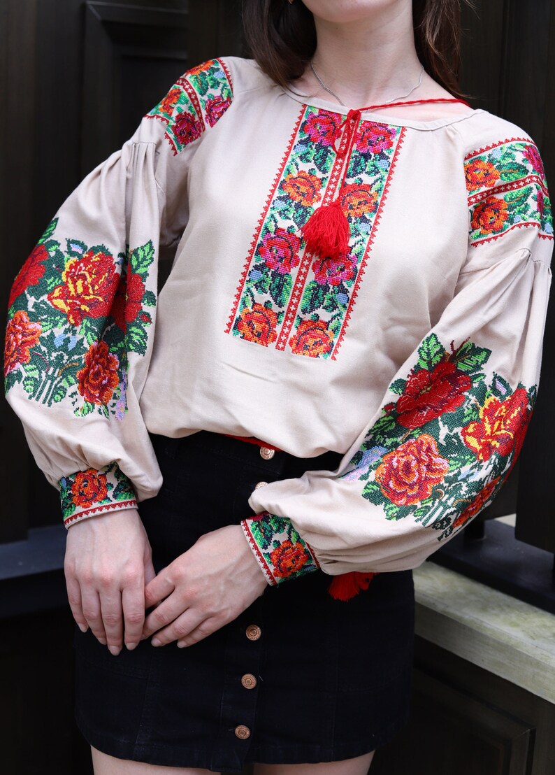 Embroidered blouse. Ukrainska Vyshyvanka. Ukrainian Hand Etsy