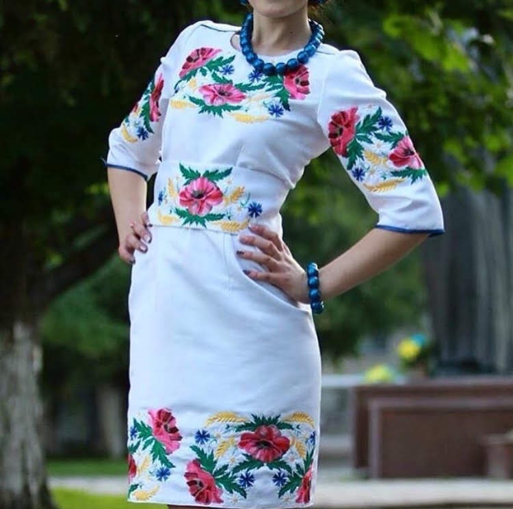 Wunderschönes besticktes Kleid. Handgemachtes weißes | Etsy Österreich
