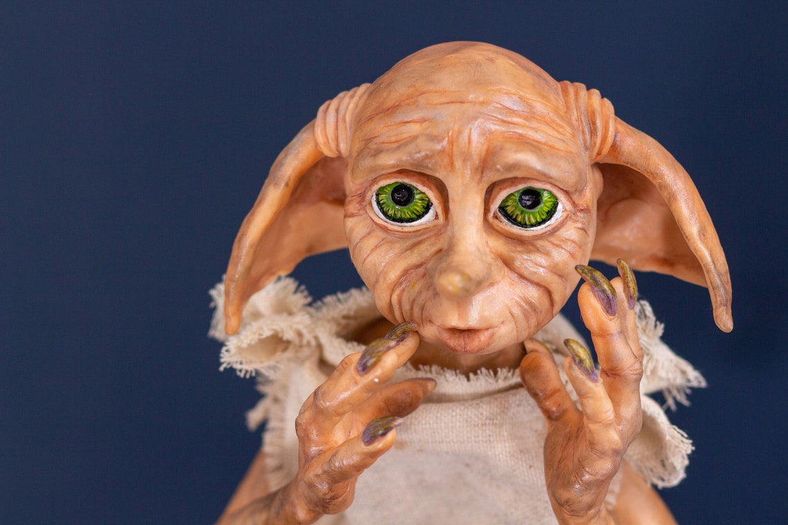 Dobby doll fairy elf. Statue of Dobby. 17.9 inches | Etsy