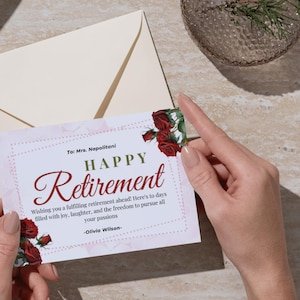 Happy Retirement Card, Retirement Party Congratulations Card, Printable Card, Retirement Gift, Good Luck Card, Card For Retiring
