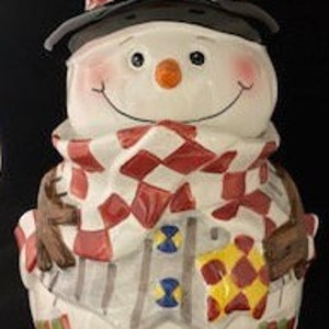 Snowman with Checkered Scarf and Vest by World Bazaars