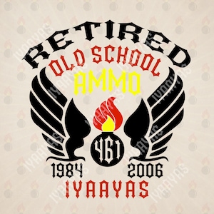 Old School AMMO Retired - Kurzarm T-Shirt Gildan 100% Baumwolle - 10 Farben zur Auswahl