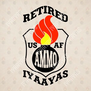 AMMO Badge Retired - Langarm-T-Shirt Gildan 100% Baumwolle - 9 Farben zur Auswahl