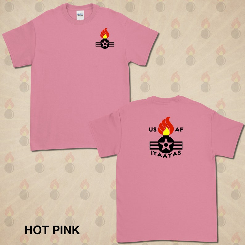AMMO Retro Air Corp Short Sleeve T-Shirt Gildan 100% Cotton 10 Colors to Choose From Hot Pink