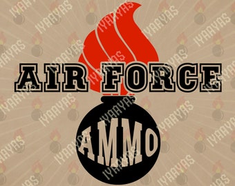 AMMO "AIR FORCE" - Gildan Long Sleeve 100% Cotton - 9 Colors to Choose From