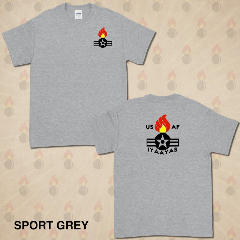 AMMO Retro Air Corp Short Sleeve T-Shirt Gildan 100% Cotton 10 Colors to Choose From Sport Grey