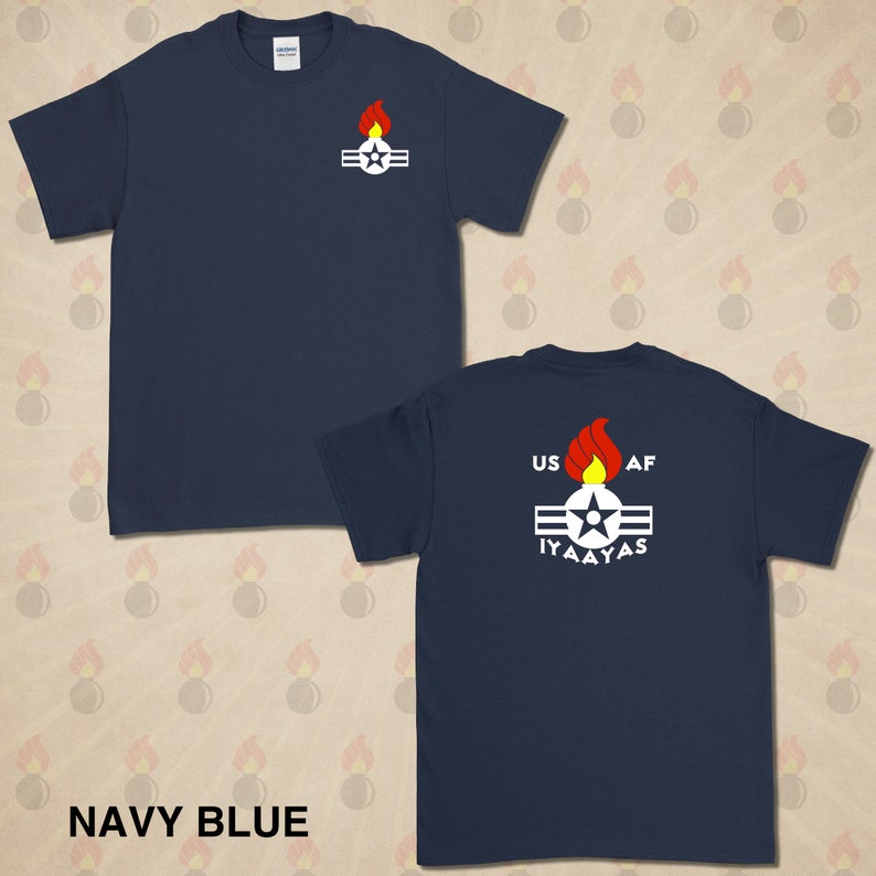 AMMO Retro Air Corp Short Sleeve T-Shirt Gildan 100% Cotton 10 Colors to Choose From Navy Blue