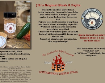 Spices - J.R.'s Original Steak & Fajita Seasoning