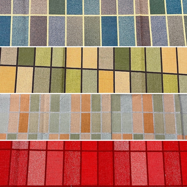 2001 Marimekko “Coimbra” by Fujiwo Ishimoto in 4 Colorways; 100% cotton remnants; Vintage Finnish Fabric; Japanese designer textile