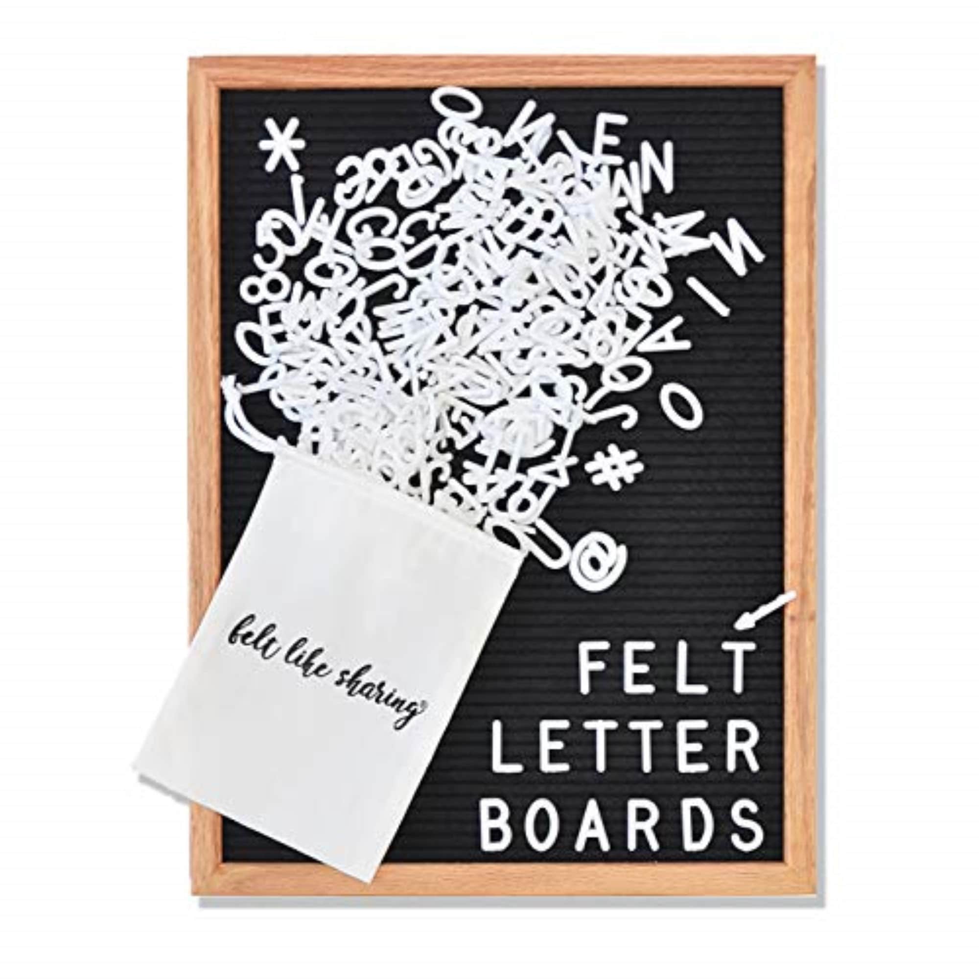 10x10 Black Felt To Oak Letter Board