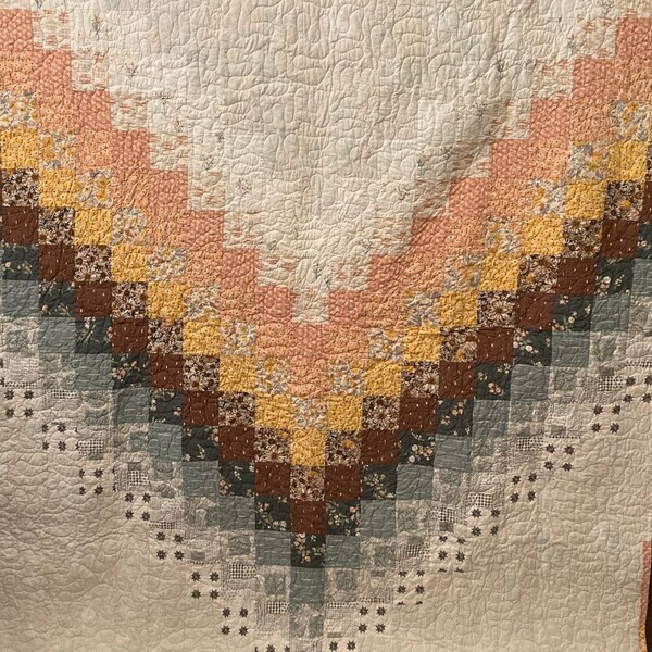 Handmade Chevron Bed Quilt: Modern Lulu Louise Design