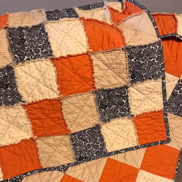 Primitive Rag Quilt Etsy