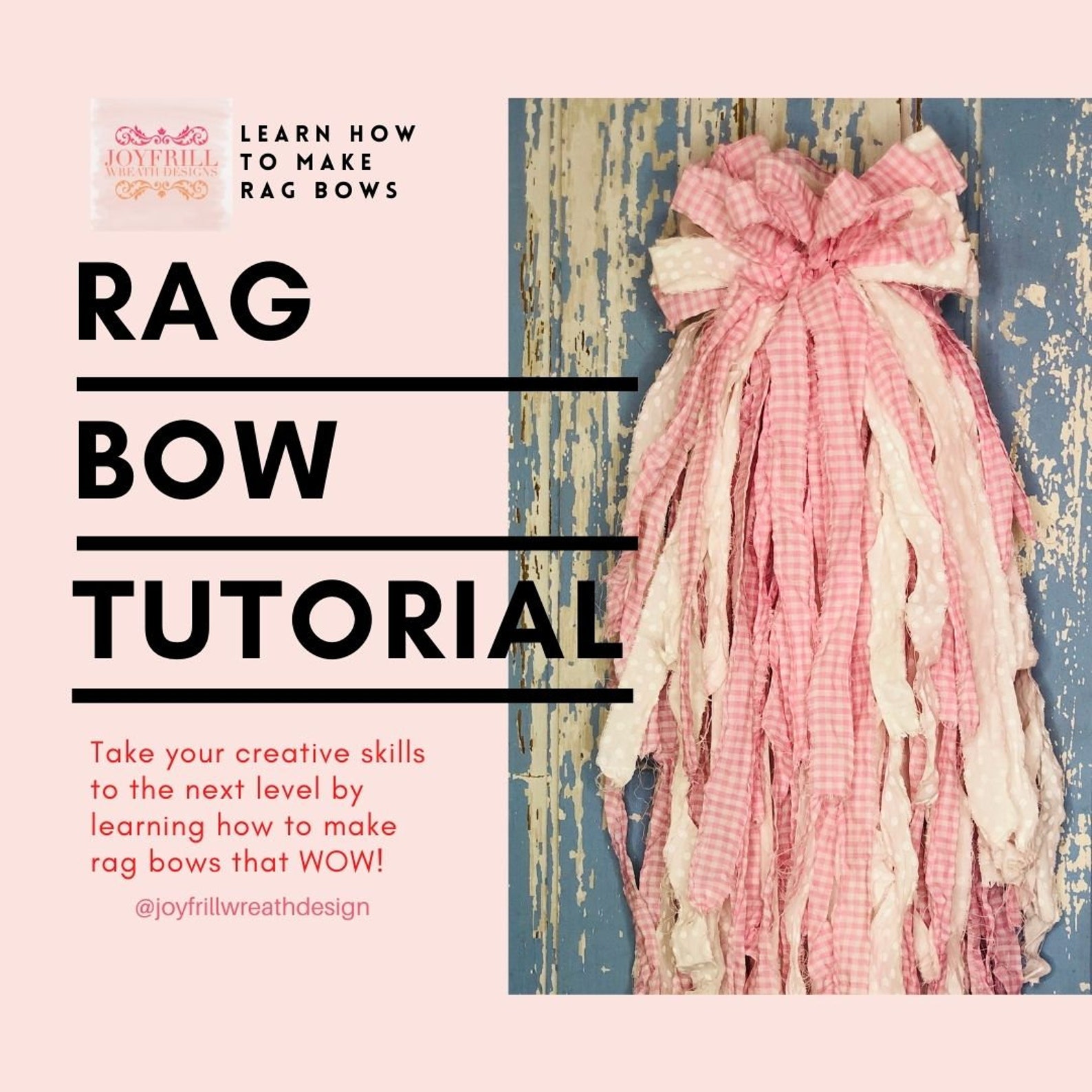 Rag Bow Tutorial How to Make a Rag Bow Vintage Bow Tutorial Etsy