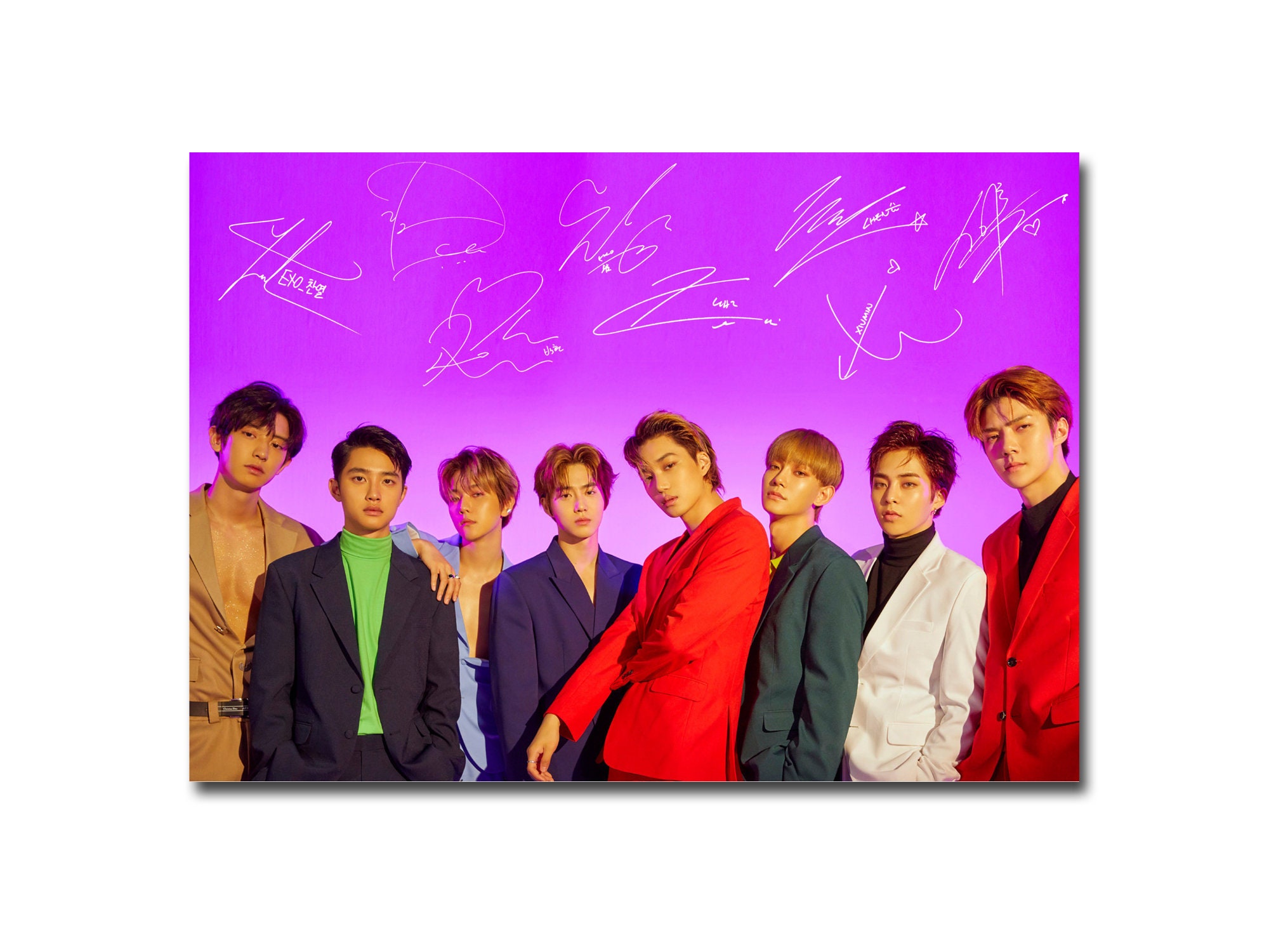 Poster Exo Love Shot Kpop Bts Blackpink Txt Got7 Seventeen Etsy
