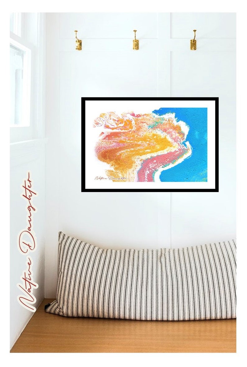 Ocean Floor A4 size Digital Download printable art abstract wall art fluid art print acrylic pour art print wall d\u00e9cor 3 piece wall art