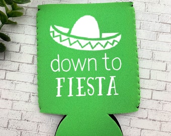 Down To Fiesta Can Cooler, Cinco De Mayo Party Favor