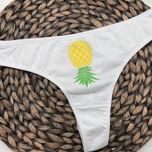 Upside Down Pineapple Thong, Cute Thong, Swingers Thong