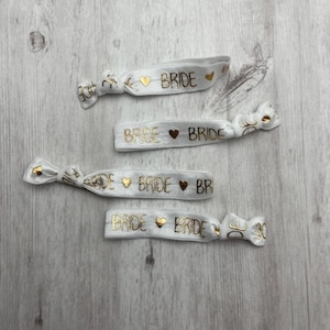 Bride Hair Ties, Three Pack of Hair Ties, Bachelorette Party, Wedding Party