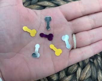 Bachelorette Party Confetti, Pink, Gold, Silver Penis Confetti