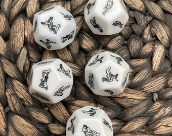 12 Sided Sex Position Dice, Sex Position Dice, Gifts for Couples
