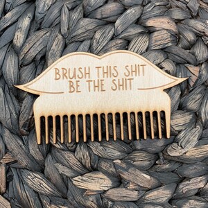 Funny Beard Comb - Wood Comb - No Shave November - Bearded Man - Mustache Comb - Engraved