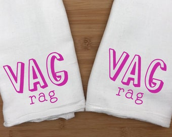Vag Rag, 100% Cotton Clean Up Towel, Gag Gift
