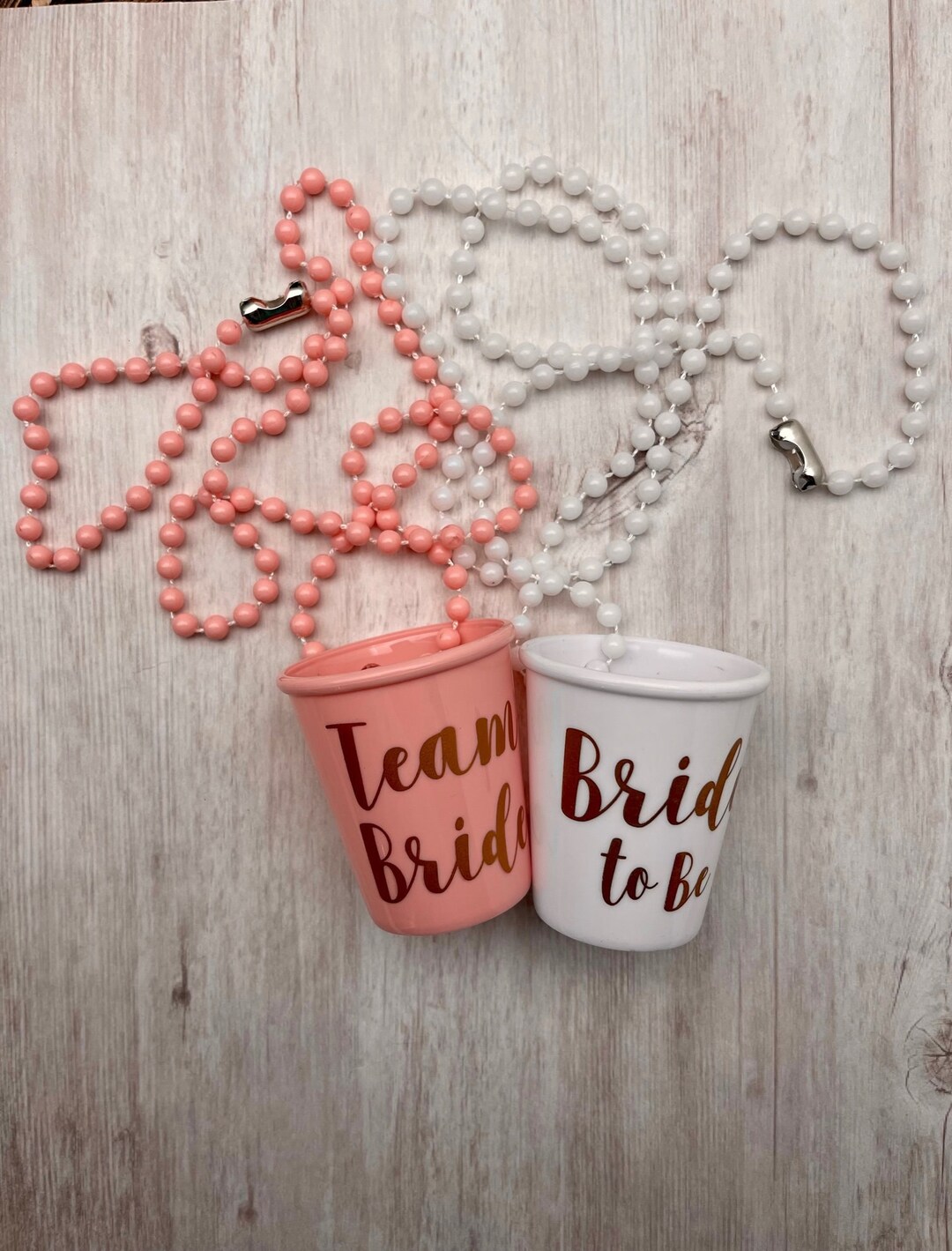 Bride to Be & Team Bride Shot Glass Necklace, Bachelorette Party ...