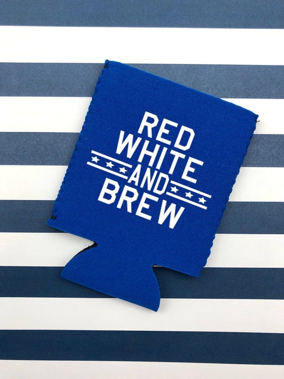Red, White and Brew Can Cooler