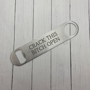 Custom Bottle Opener, Personalized Bottle Cap Opener, Bar Tool, Stainless Bottle Opener