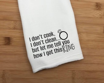 I Don't Cook, I Don't Clean Cotton Towel, Funny Kitchen Decor