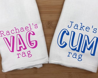 Personalized Gag Gift Towel Set - Adult Humor, Bachelorette Party